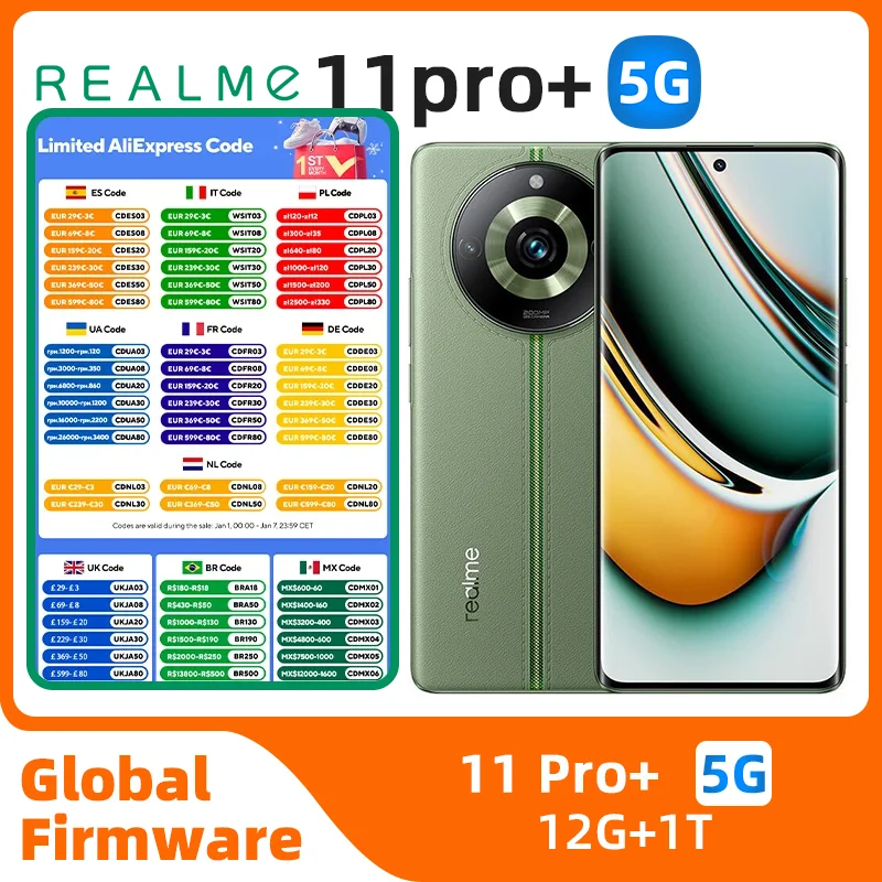 Realme 11 Pro Plus 5G Global version Mtk Dimensity 7050 6nm CPU 6.7