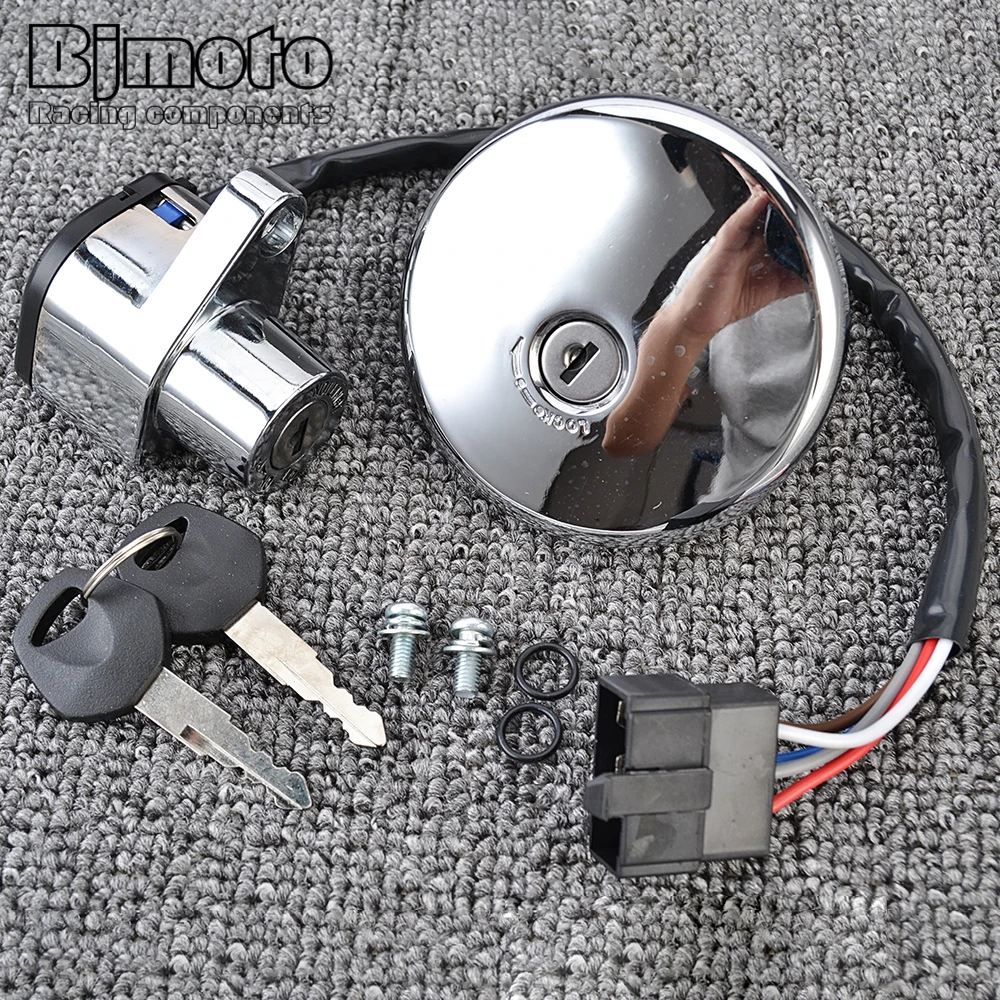 Ignition Switch Fuel Gas Cap Seat Lock Kit For Kawasaki VN900 Classic Custom Vulcan 900 VN 900 51049-5001 27005-0032 view 4