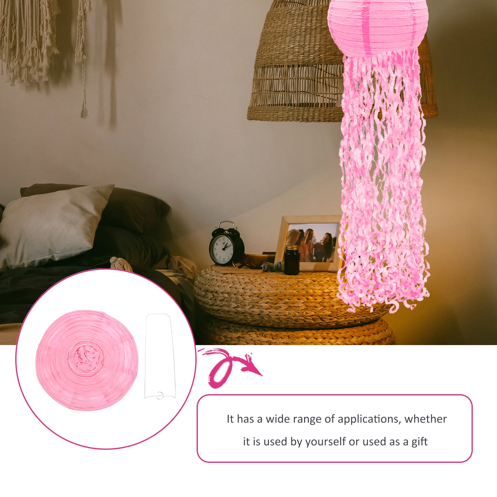 

Jellyfish Paper Lantern Colorful Nature Lamp Decorations Lampshade DIY Hanging Handheld Modeling