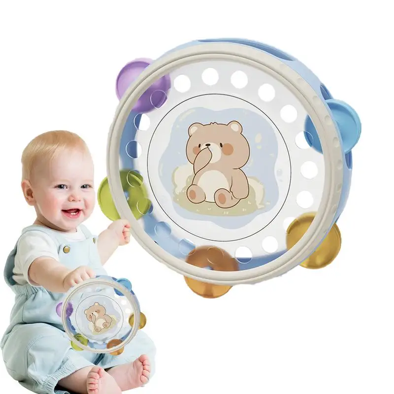 Children Tambourine Toy Children Drum Tambourine Hand Toy Hand Grip Training Parent-Child Interaction Children Drum For Car