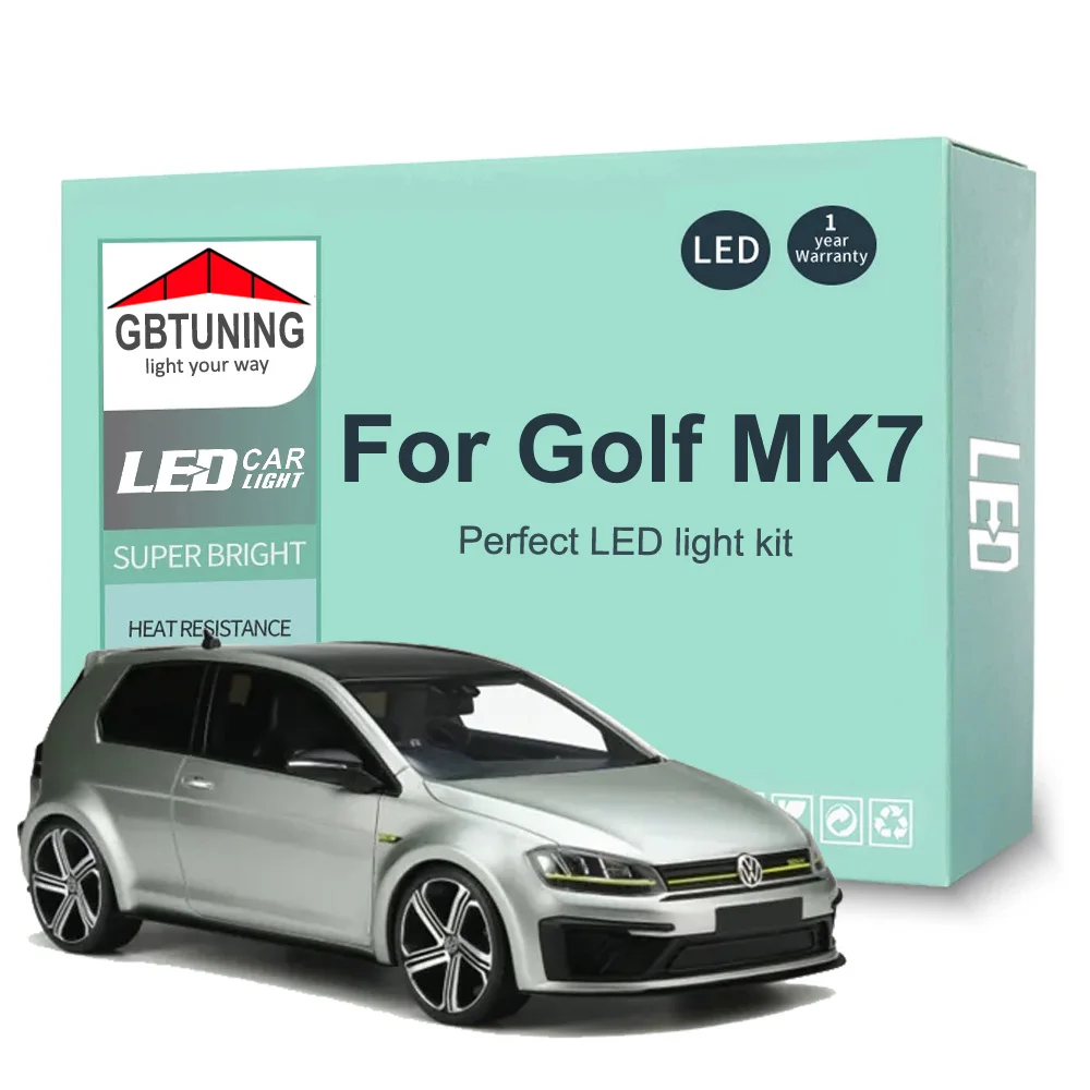 13 szt. Wewnętrzna żarówka Canbus LED zestaw do VW Volkswagen Golf 7 MK7 VII GTI 2013 2014 2015 2016 2017 2018 lampa wewnętrzna pojazdów