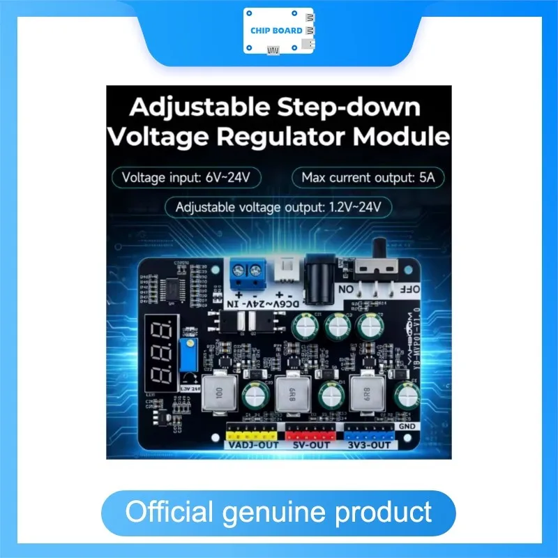 Yahboom Power Expansion Board, Adjustable DC Step-Down Regulator Module, 6-24V Input for Smart Robot Cars