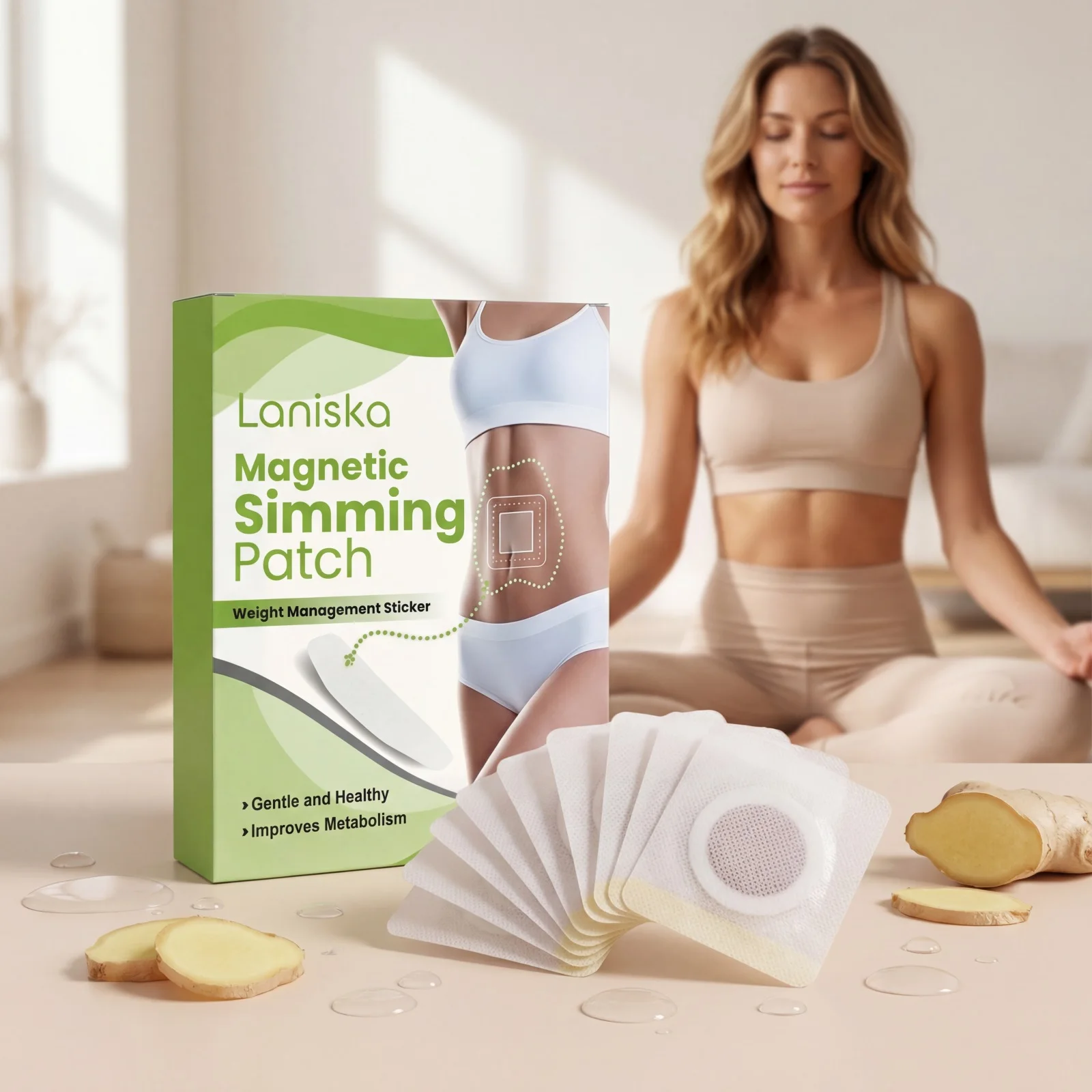 30/60/90pcs Magnet Belly Slimming Patch Abdominal Detox Waist Fat Burning Remove Cellulite Improve Stomach Weight Loss Sticker