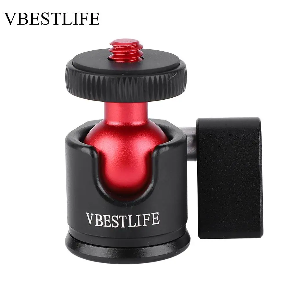 VBESTLIFE 360° Metal Ball Head with 1/4 Screw for dslr Camera & Fill Light - Durable Camera Accessory