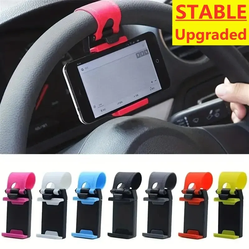 Universal Car Steering Wheel Phone Holder Hook Mount Navigation Mobile Phone Bracket Support in Car for iPhone Xiaomi Samsung