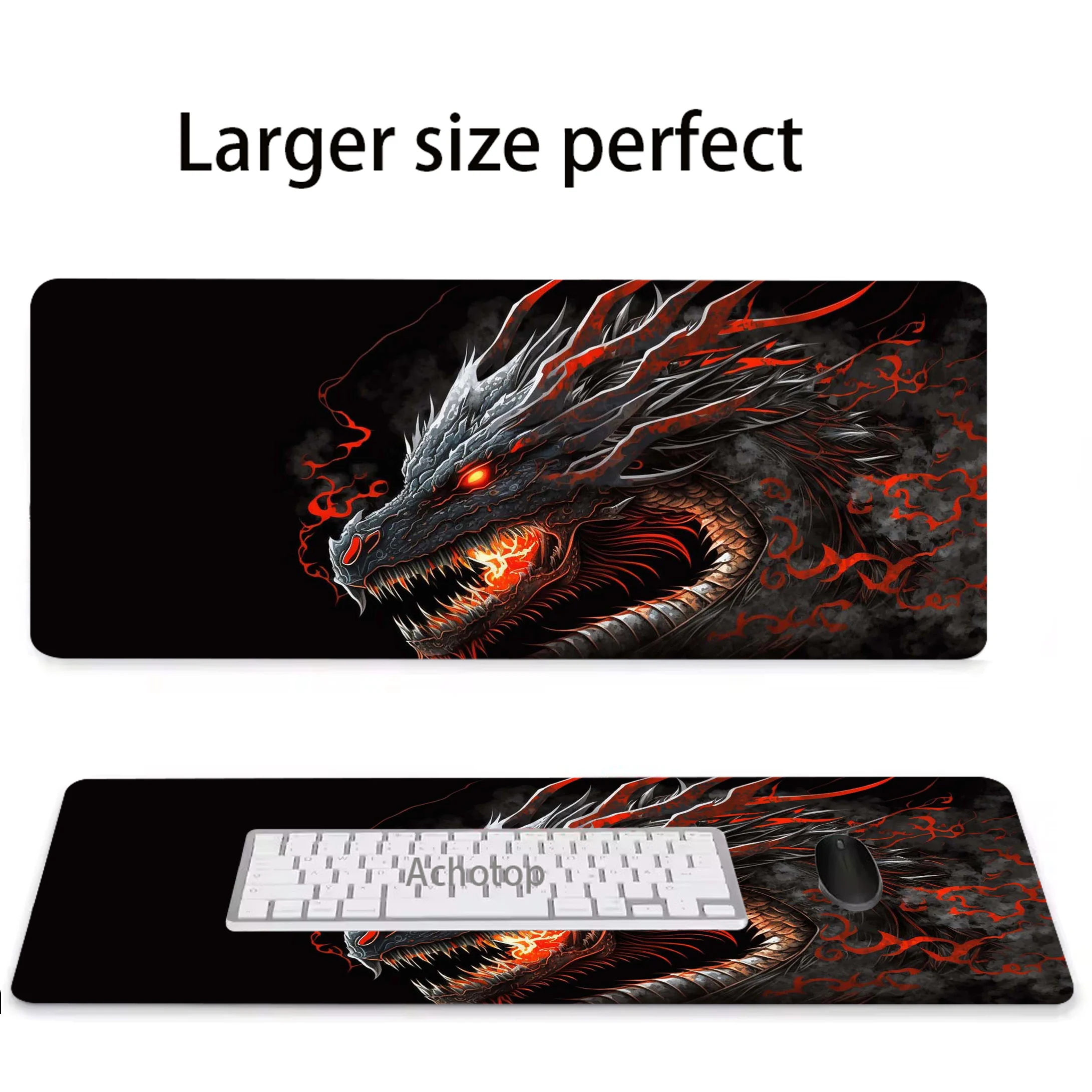 

Dragon Teclado Mouse Pad Gaming Mousemat 80x30cm Locking Edge Desk Mat Pc Gamer Accessoires Mousepad Office Speed Keyboard Pads