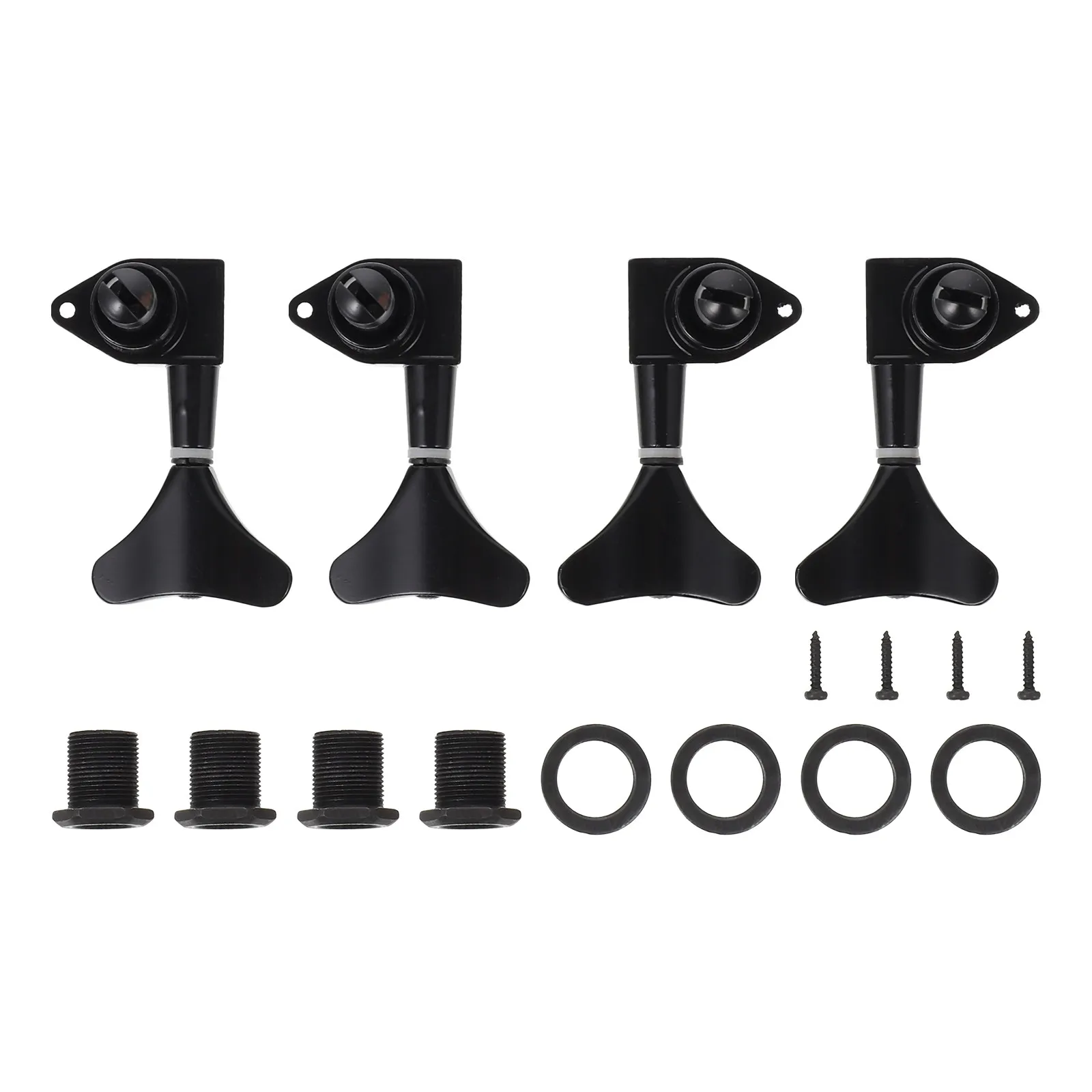 

4 шт. черных кнопок для гитарных струн, прочные металлические аксессуары для настройки гитары, простые и практичные регуляторы струн, металлические кнопки для настройки.