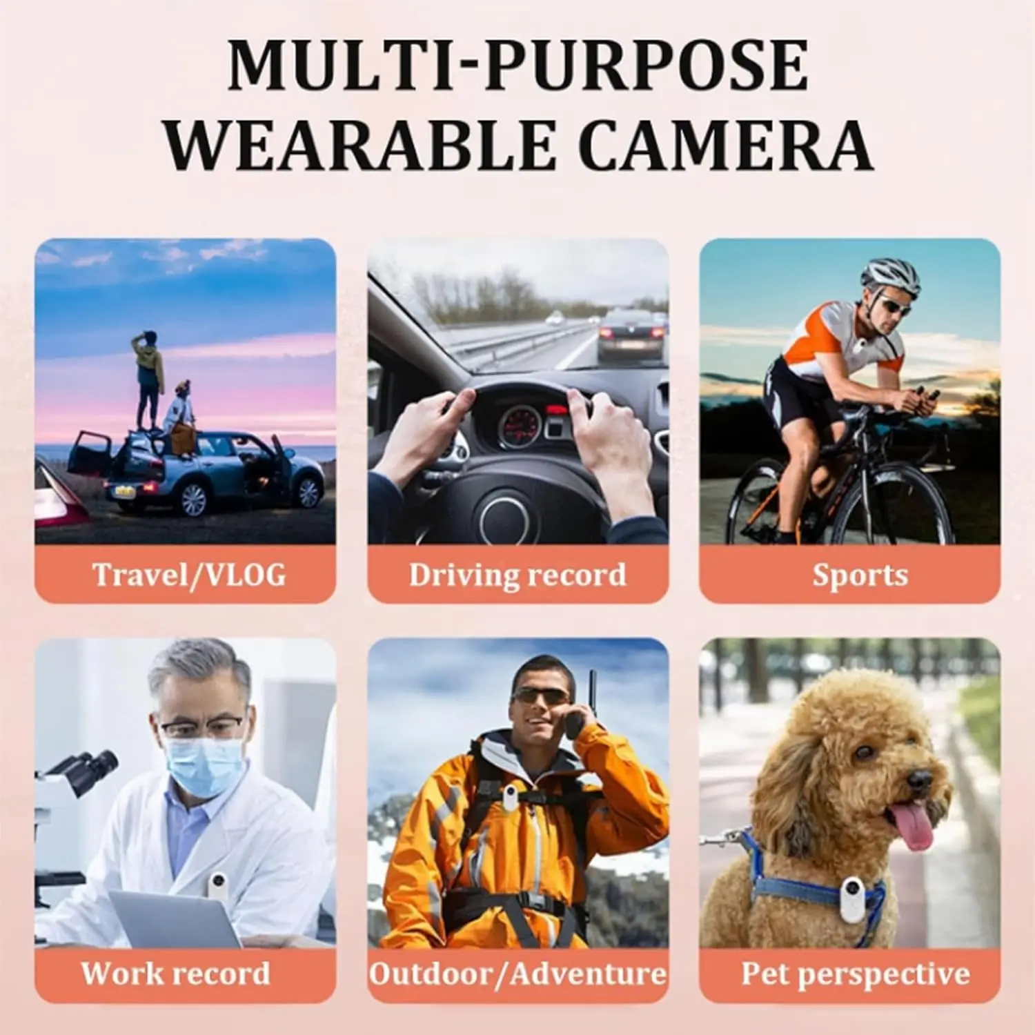 4K Mini Body Camera Waterproof Wearable Action Camera for Travel Hiking Cycling Vlog Video Recorder Magnetic Pendant Pocket Cam view 2