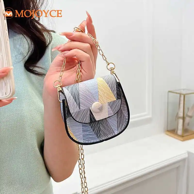 Women Chain Crossbody Bag PU Leather Fashion Shoulder Bag 2023 New Trend Ladies Saddle Bags Designer Luxury Bags Mini Handbag