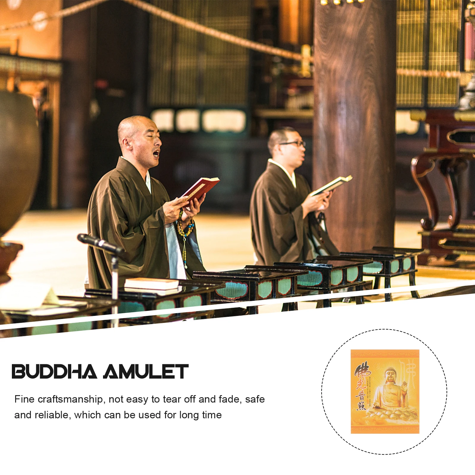 200Pcs Chinese Fengshui Amulet Card Buddhist Blessing Luck Fortune Protection Wallet Portable Small Auspicious Religious Paper