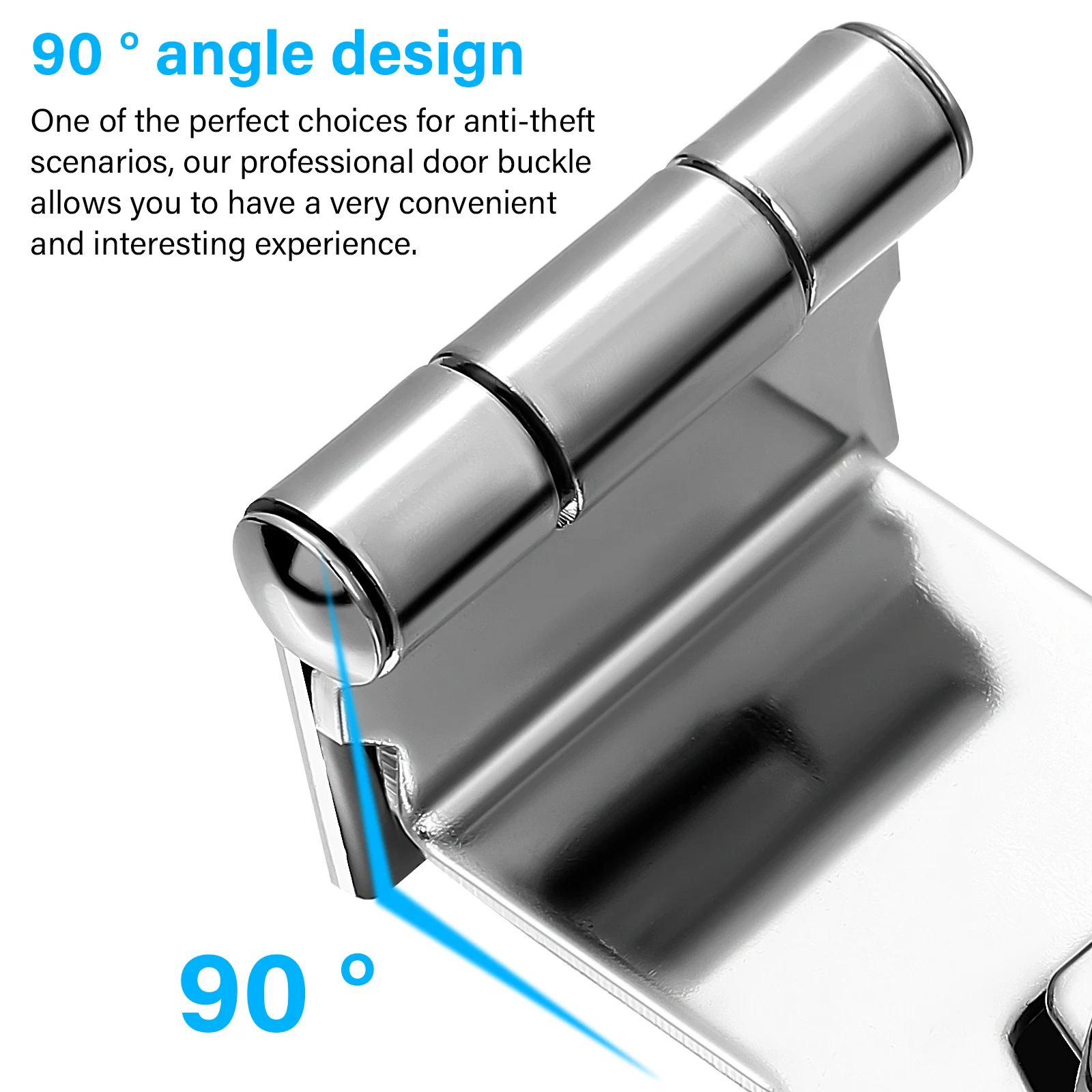 

3 Sets Heavy Duty Door Locks Reinforcement Deadbolt Buckle for Closet Home Security Wear Resistant Safety Latch Right Angle Barn