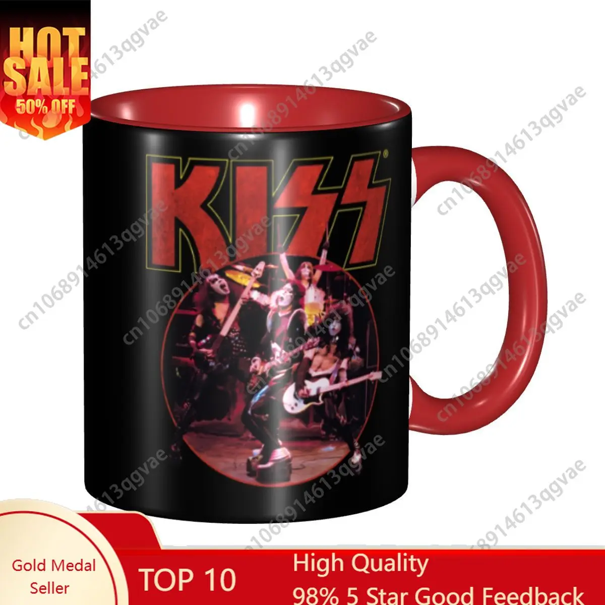 

Personalized Heavy Metal Rock Band Kiss Coffee Mug DIY Ceramic Tea Milk Cups
