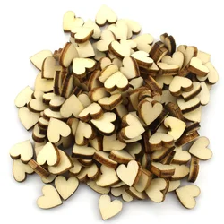 100PCS 10MM Heart Cute Wood Buttons Sewing Scrapbooking Wooden Crafts Clothing Home Gift Decor  Scrapbooking Accessories