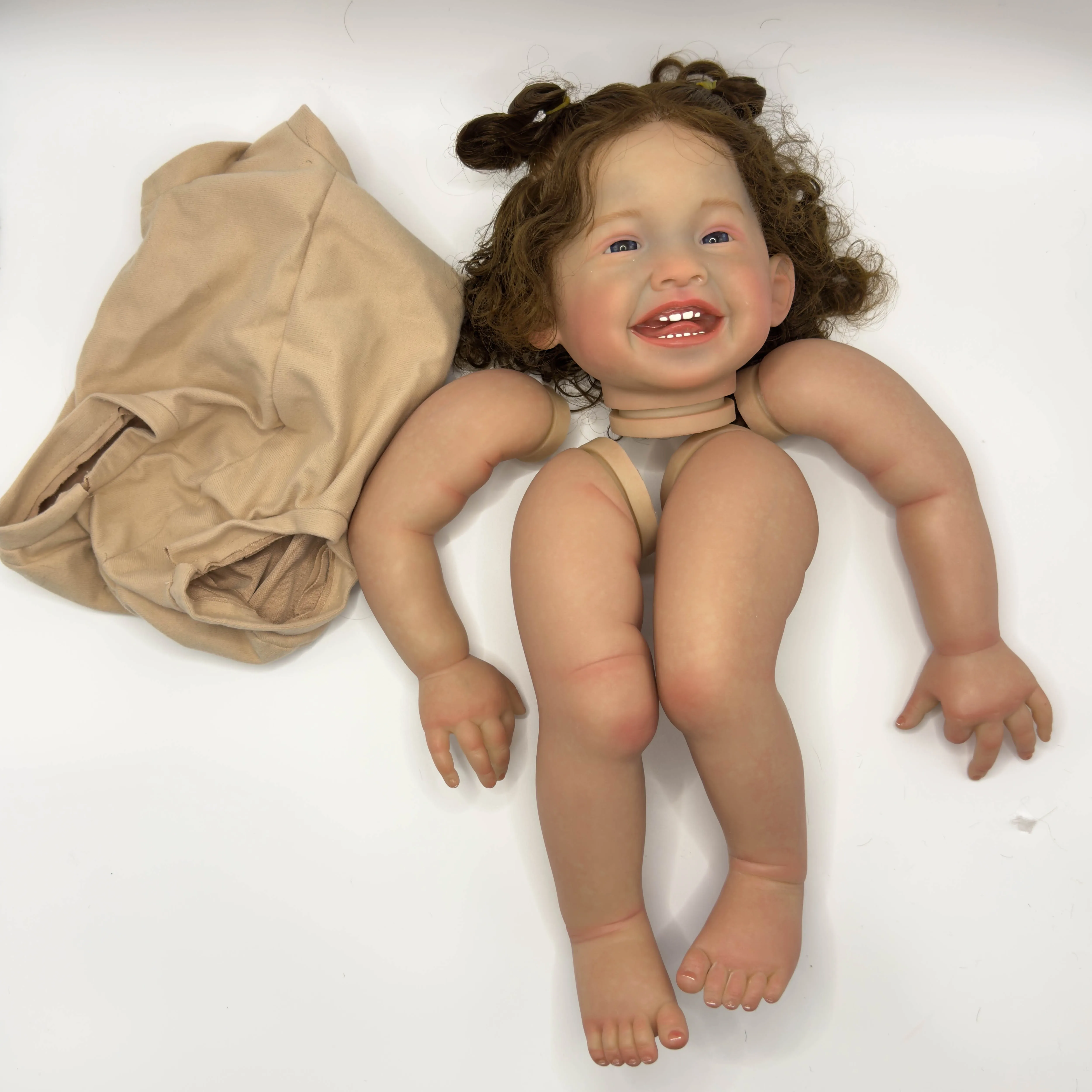 NPK-kit de muñeca Reborn Mila sin terminar, piezas de muñeca pintadas con pelo de raíz de mano, 24 pulgadas