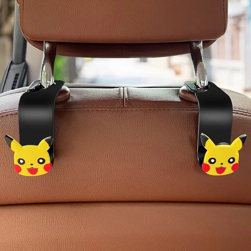 Anime Pokemon Pikachu Figures Car Hook Pokemon Cute Cartoon Seatback Car Interior Decoration Hook Toys Gifts