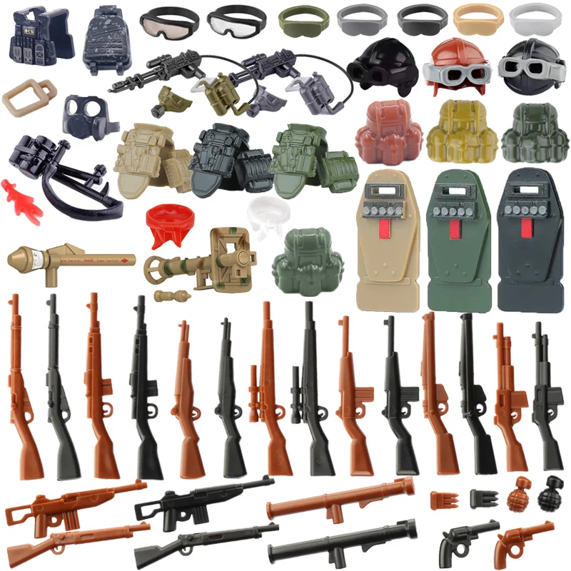 

Военное оружие WW2 Kar98k Rilfe аксессуары строительные блоки армейские солдаты фигурки многоцветные FG42 автомат части Кирпичи Игрушки