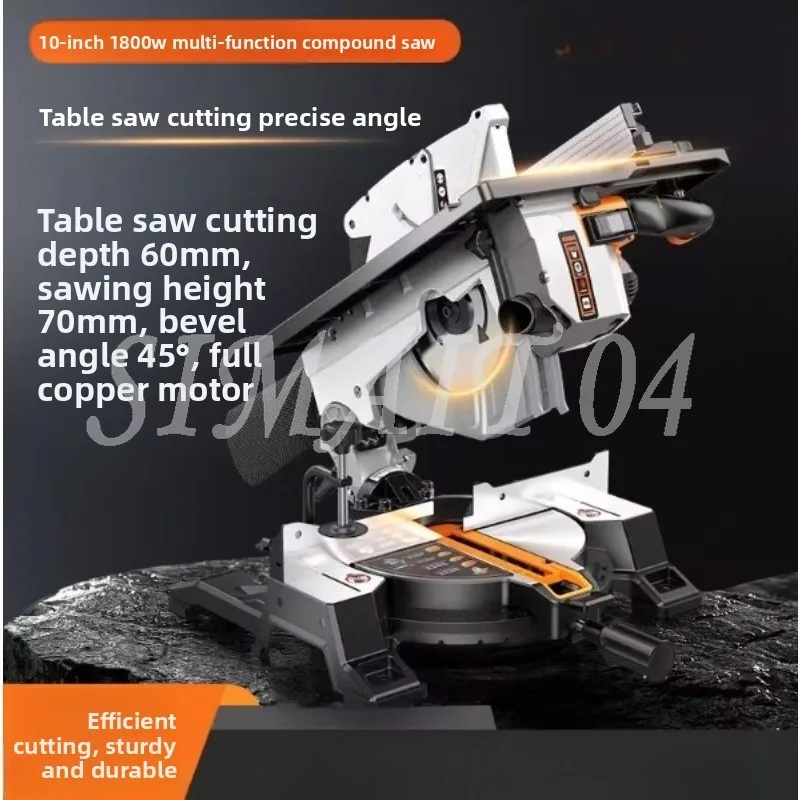 

1800W 220V/110 Compound Saw 10 Inch Woodworking Special Miter Desktop 45 Degree Multi-function Cutting Machine