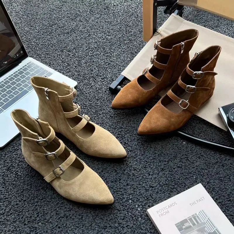 Fashion 2026 Summer New Pointed Toe Small Heel Cutout Versatile Women's Sandals image 4