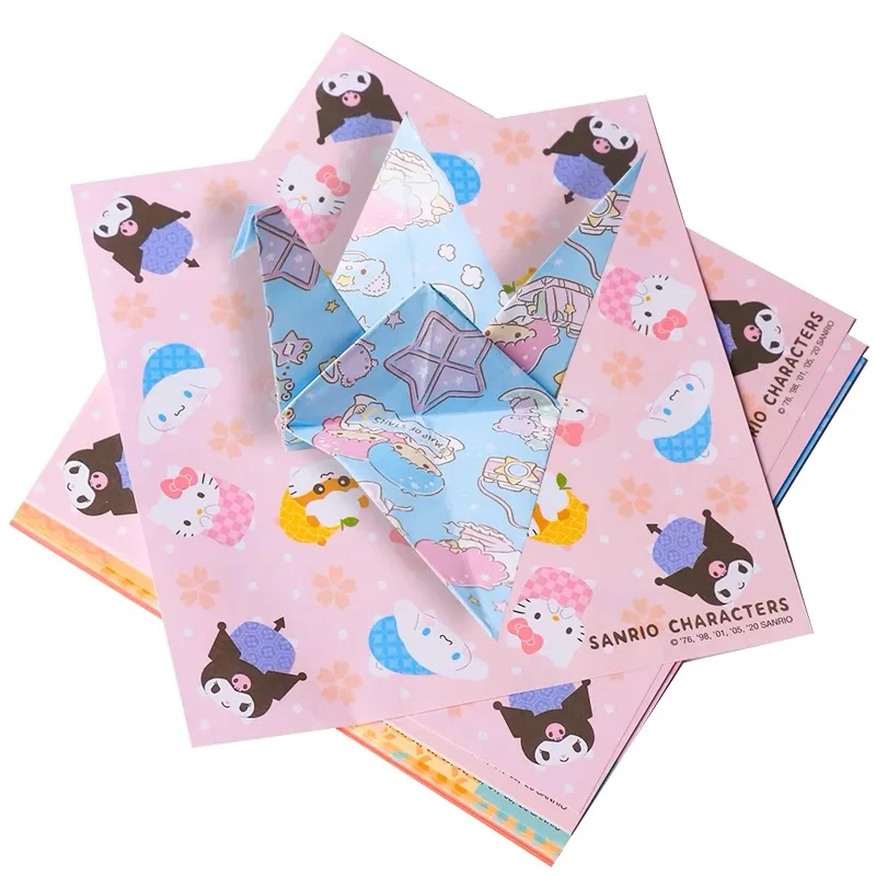 Sanrio HelloKitty Children\'s Origami Cute My Melody Handmade Special Paper Kindergarten DIY Square Cartoon Color Stationery Gift