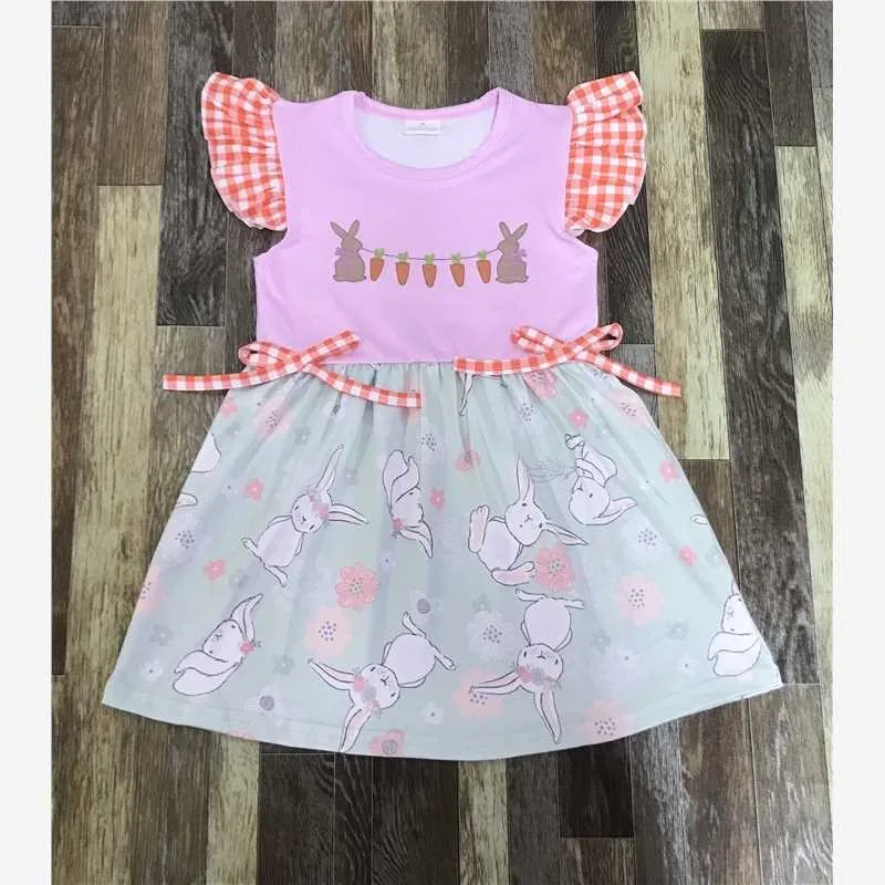 Easter bunny dress for girls baby long 0-16 years old childrens clothing for outdoor wear