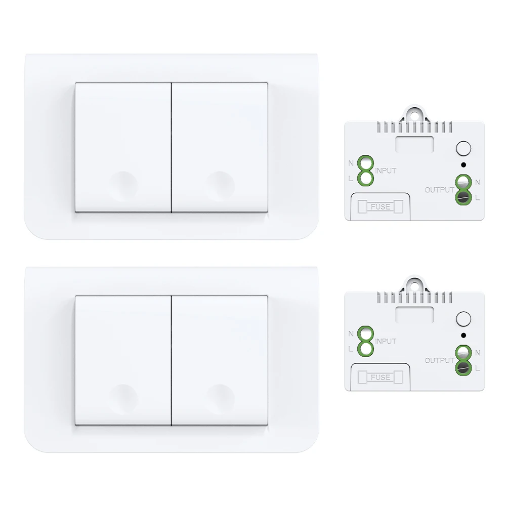 

XUK Self-Powered Wireless Light Switch & Receiver Kit, No Battery No WiFi Needed, Indoor Outdoor Remote Control