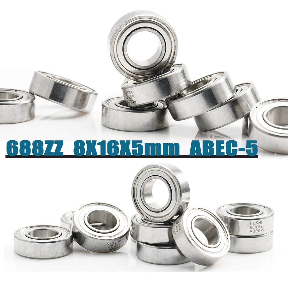 

688ZZ Bearing ABEC-5 (100PCS) 8x16x5MM Miniature Ball Bearings 618/8ZZ EMQ Z3V3