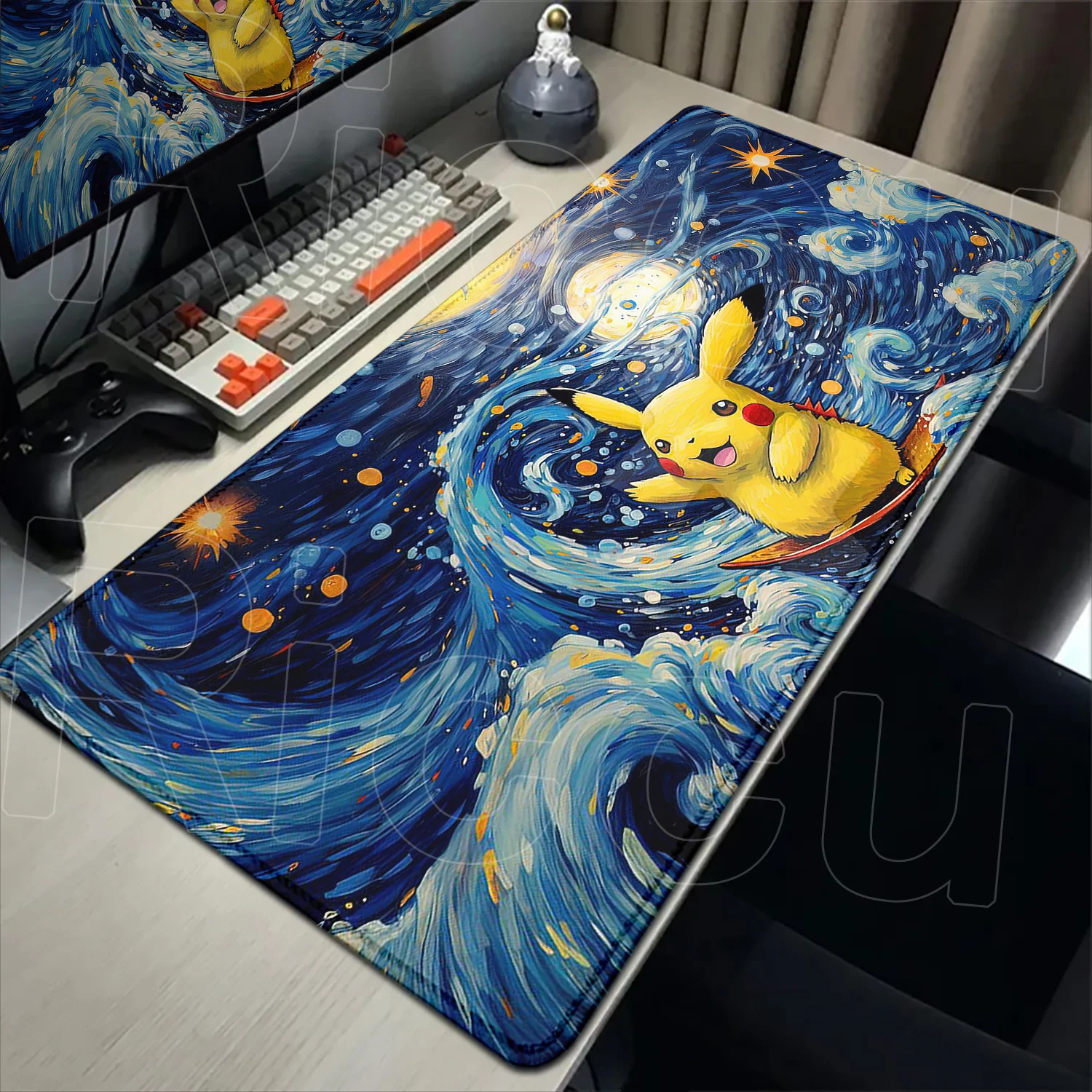 

HD New Cute Pikachues Anime Mouse Pad Game Playmat Laptop PC Office Soft Table Mat Mousepad Kawaii Keyboard Carpet for Girl Gift