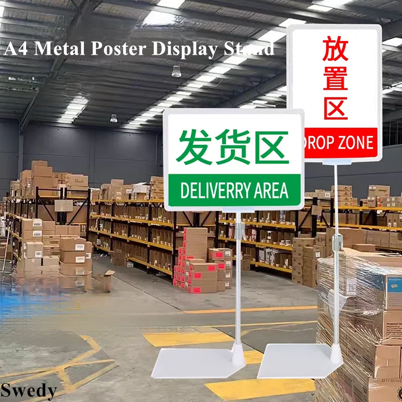 A4 Height Adjustable Metal Sign Holder Poster Frame Display Stand  8.5x11 Inch Menu Paper Holder Price Paper Holder Display Rack