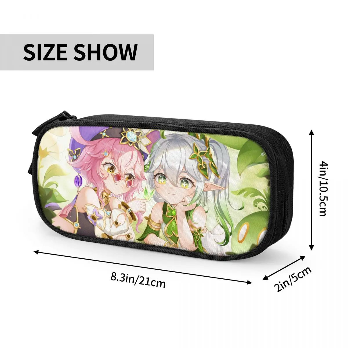 귀여운 Dori Nahida 연필 케이스 귀여운 Genshin Impact 애니메이션 펜 가방 어린이 대형 스토리지 사무실 화장품 연필 케이스