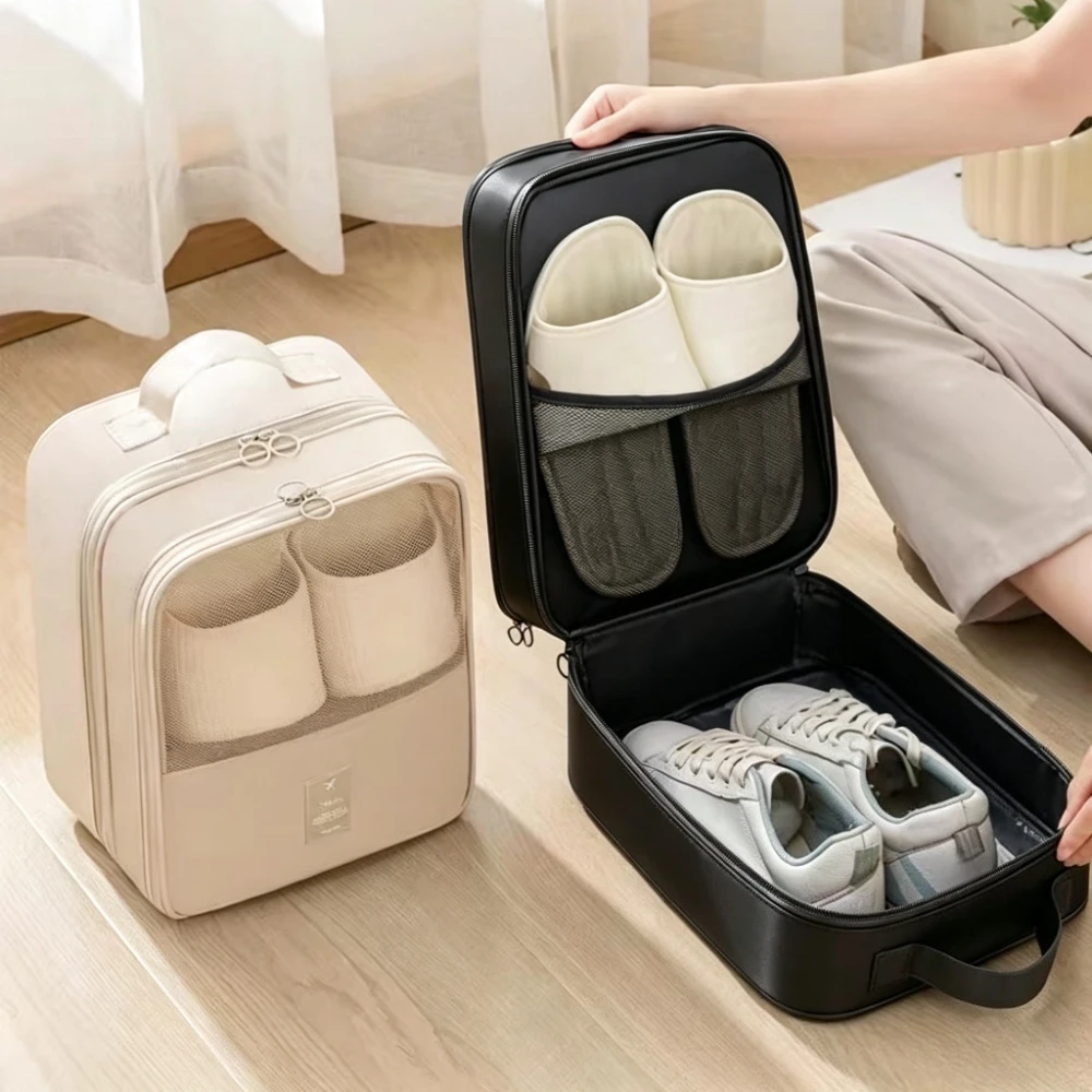 Comfortable Handle High-Capacity Travel Shoe Bag，Capacity for 3 Pairs Shoes, Durable Dust-Proof Storage with Breathable Design