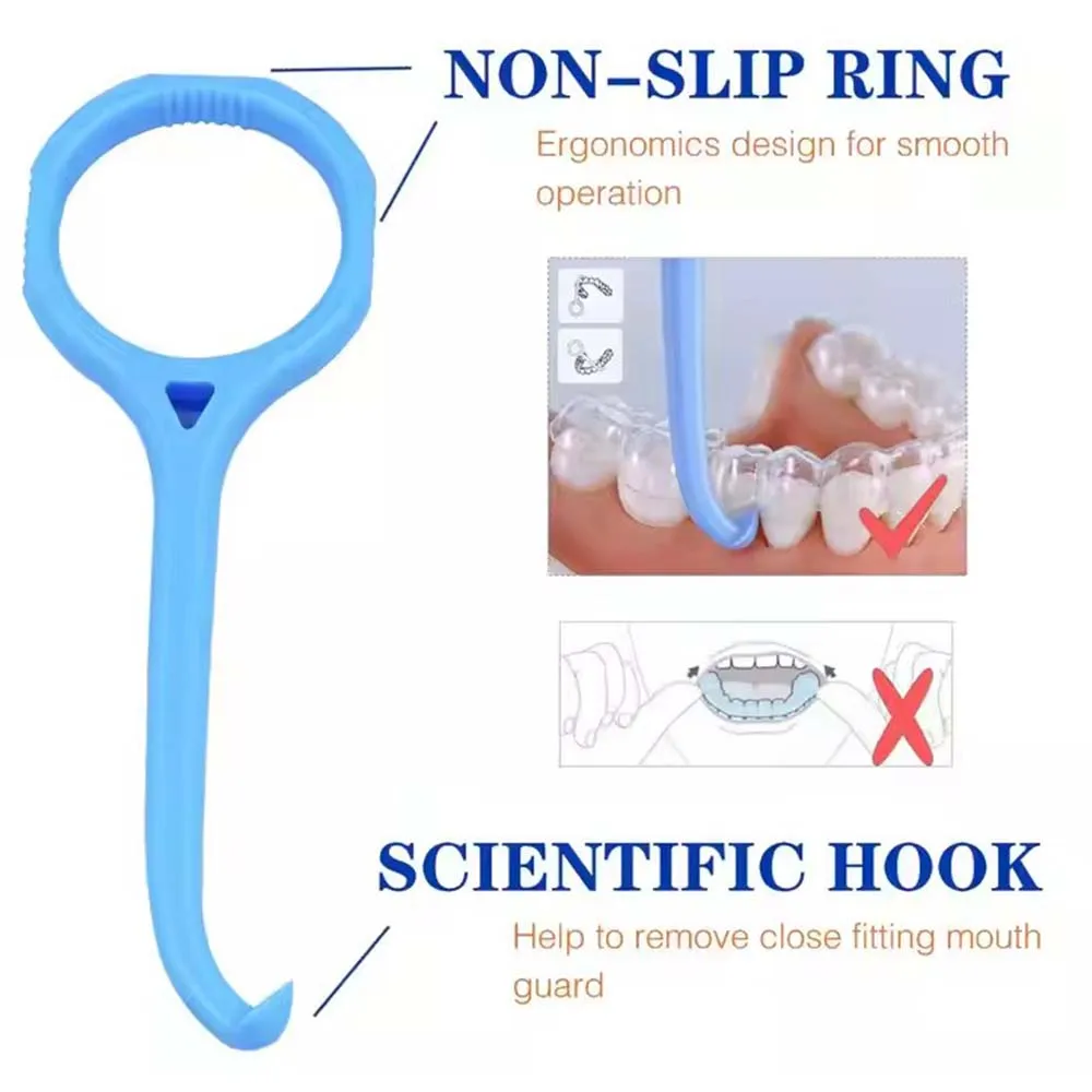 GULPOOE 6Pcs Disposable Dental Removal Tool Plastic Hook Dental Invisible Brace Extractor Tooth Socket Removal Tool Oral Care