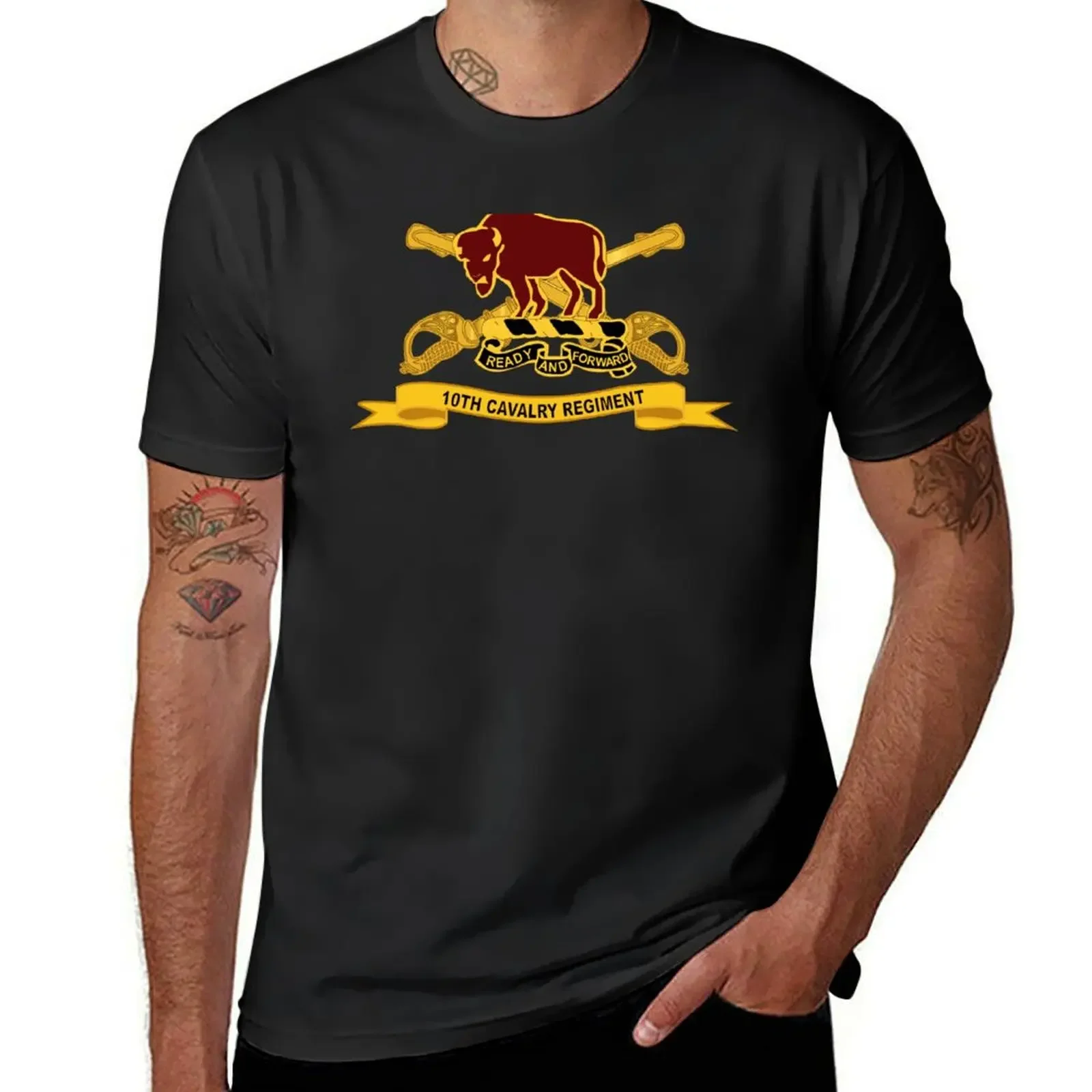

Army- 10th Cavalry Regiment w Br - Ribbon T-Shirt tops oversized slim fit t shirts for men 2025 new model