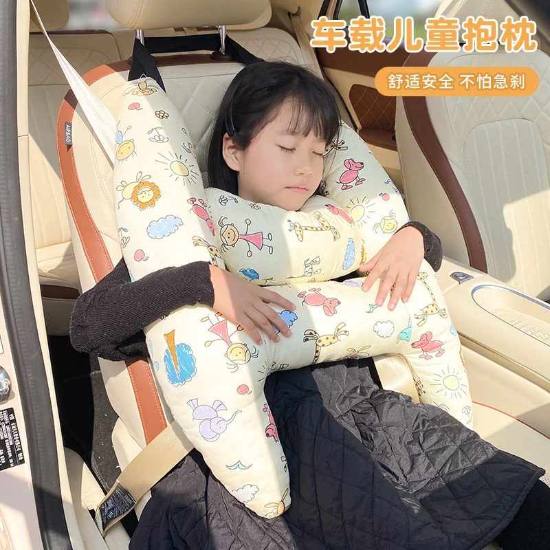 Car Pillow Children's Cartoon Animation Sleeping Pillow Car Interior Supplies Pillow Car Comfortable Sleeping Artifact Universal