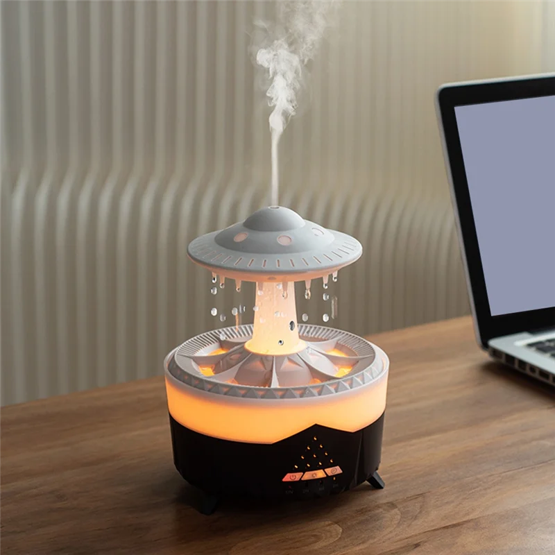 AB43-UFO Water Drop Aromatherapy Machine Household Large Fog Desktop Silent Control Essential Diffuser