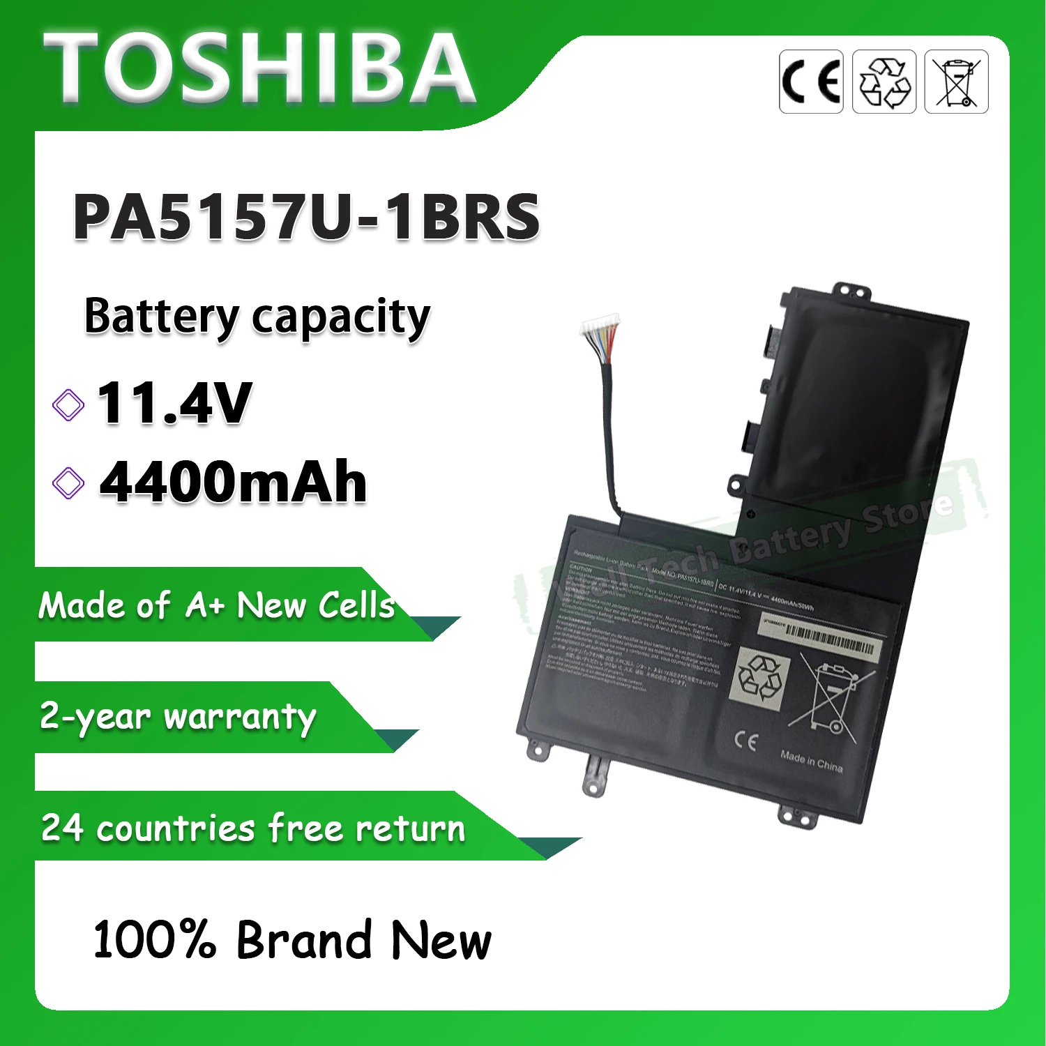 PA5157U-1BRS Laptop Battery for TOSHIBA M40-A M40-AT01S1 M40t-AT02S M50-AT01S1 M50-AT02S1 M50D-A-10K M50D-AT01S1 Satelite U40T-A