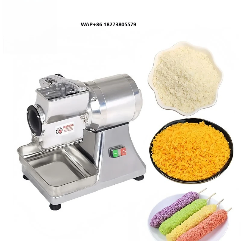 30kg/h High Capacity Cheese Grater Machine Nut Grinder & Bread Crumb Maker New Cooking Equipment for Baking Shop