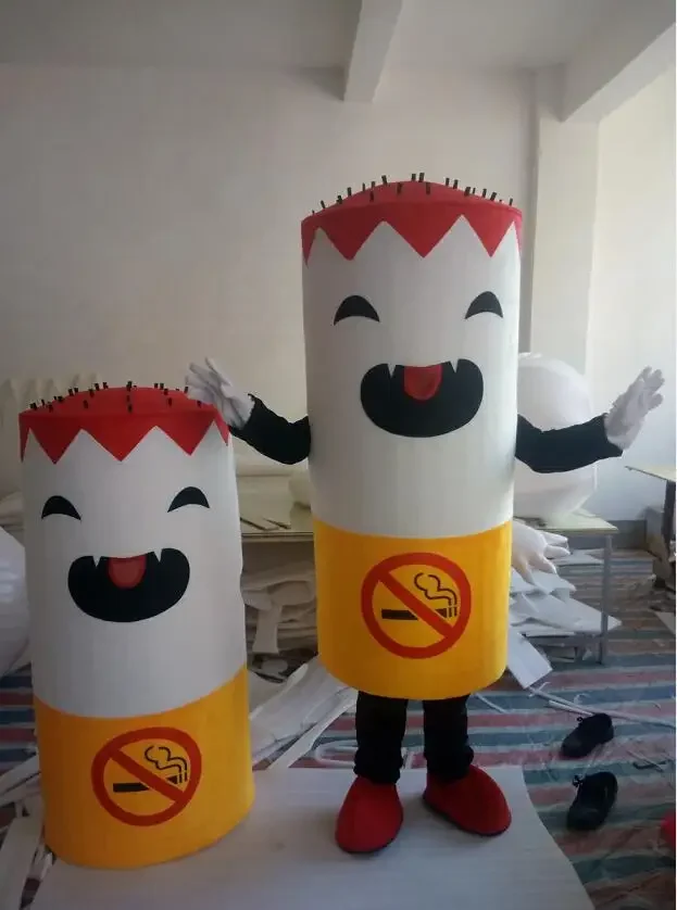 Christmas Adult Smoke Mascot Costume Cigarette Tobacco Mascot Fancy Dress Christmas Cosplay For Halloween Party Event