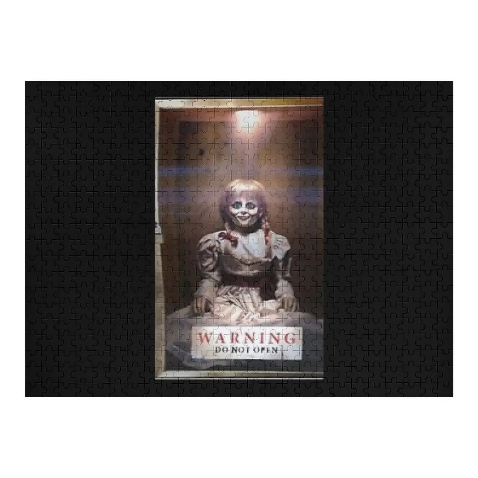 

Do't open cabinet - annabelle horror doll graphic Jigsaw Puzzle Custom Kids Toy Customizable Child Gift Custom With Photo Puzzle