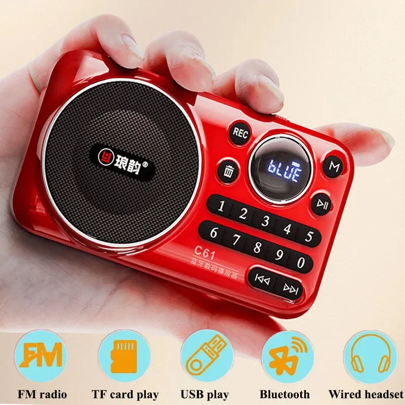 Mini Radio FM extérieure Portable sans fil Bluetooth haut-parleur chanson numérique dispositif De commande Camping en plein air TF/USB Caixa De Som