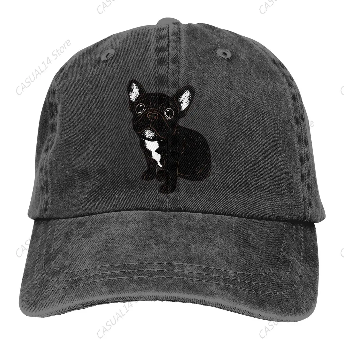 

Sun Visor Cute Brindle Frenchie Puppy Hip Hop Caps French Bulldog Pet Dog Lover Cowboy Hat Peaked Hats One Size