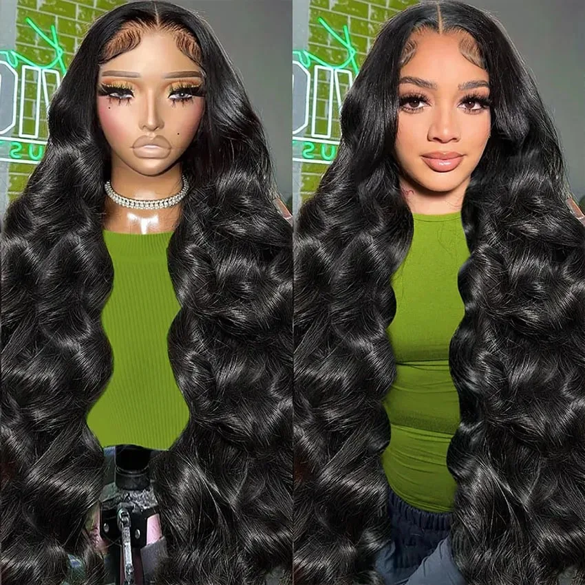 Natural Body Wave Hair Line Pre Plucked Bleached Knots Lace Frontal Wig 13x6 Lace Wig Brazilian Human Hair Wigs Bling Hair Remy