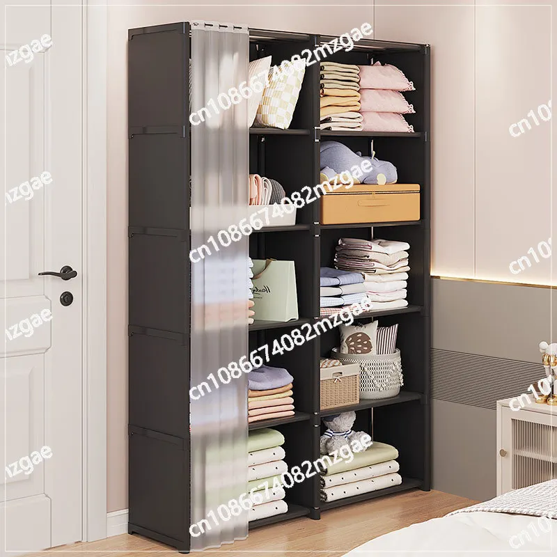 Easy to assemble small wardrobe multi-layer rack dust wardrobe home bedroom
