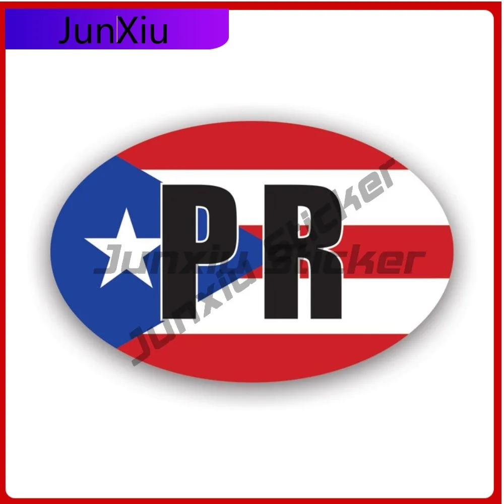 

Puerto Rico Oval Sticker Uv Protected Decals Puerto Rican Flag Country Code Euro Pr V4 State Flag Patriotic Car Sticker Vinyl