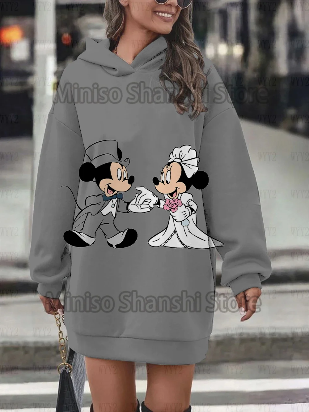 2024 Women\'s new Disney hooded casual street minimalist style fashionable birthday dress top hoodies 3d sudaderas con capucha