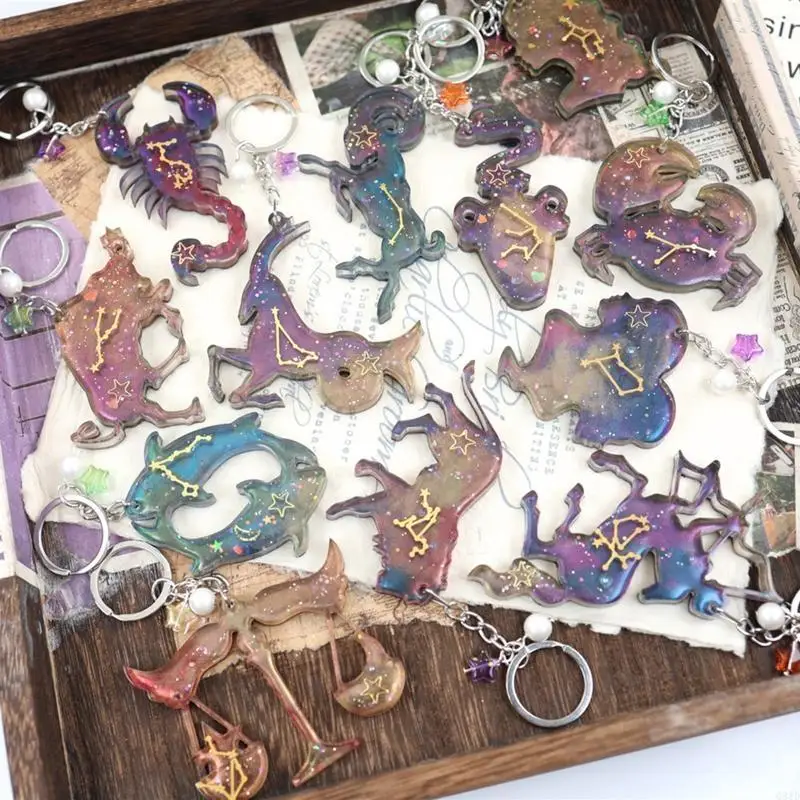 2x قوالب قلادة كوكبة قالب سيليكون راتنجات الايبوكسي لصنع المجوهرات بنفسك