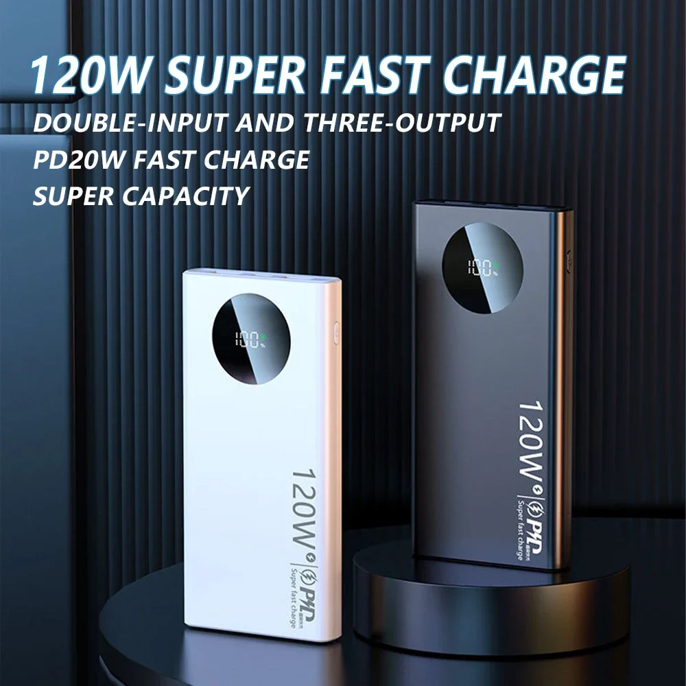 

2023 new super fast charging power bank 20000mAh large capacity portable mobile power charging treasure