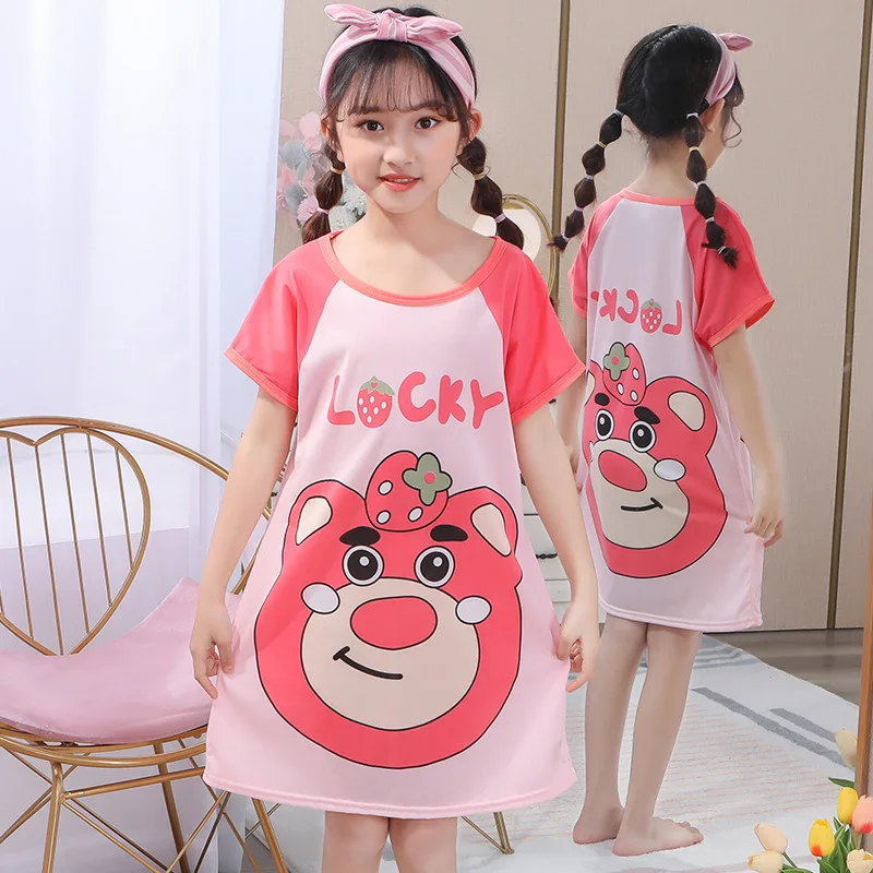 Children's Pajamas Girls' Pajamas Baby Thin Korean Version Of Little Girl Cartoon Big Children's Home Clothes