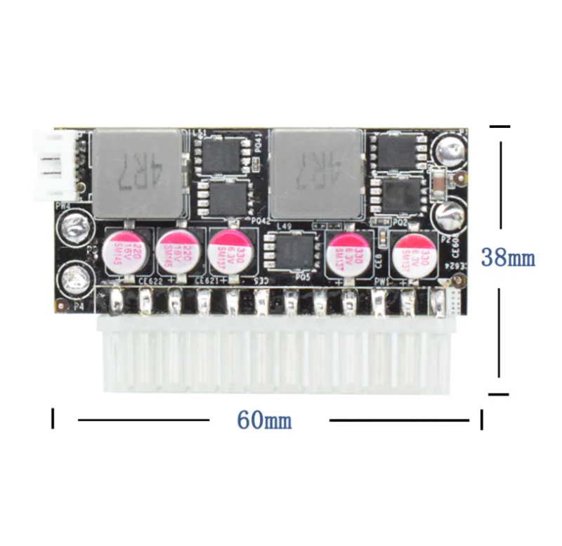 DC 13.5-25V ATX Switch Mining PSU 24pin MINI ITX DC to ATX PC Power Supply On-board Computer Battery Gallium Nitride  24V 250W