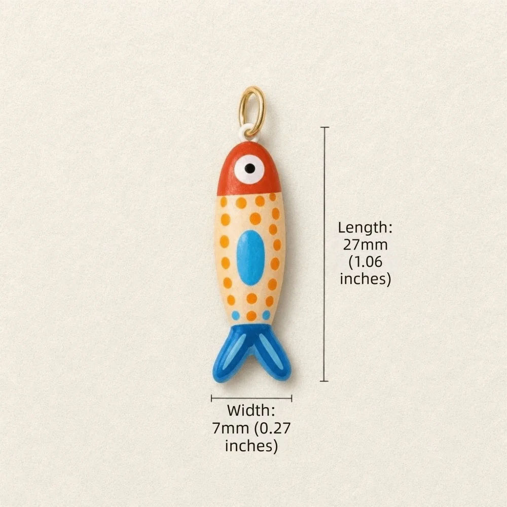 New Enamel Fish Charm Metal Co - Jewelry Making Loops review and price