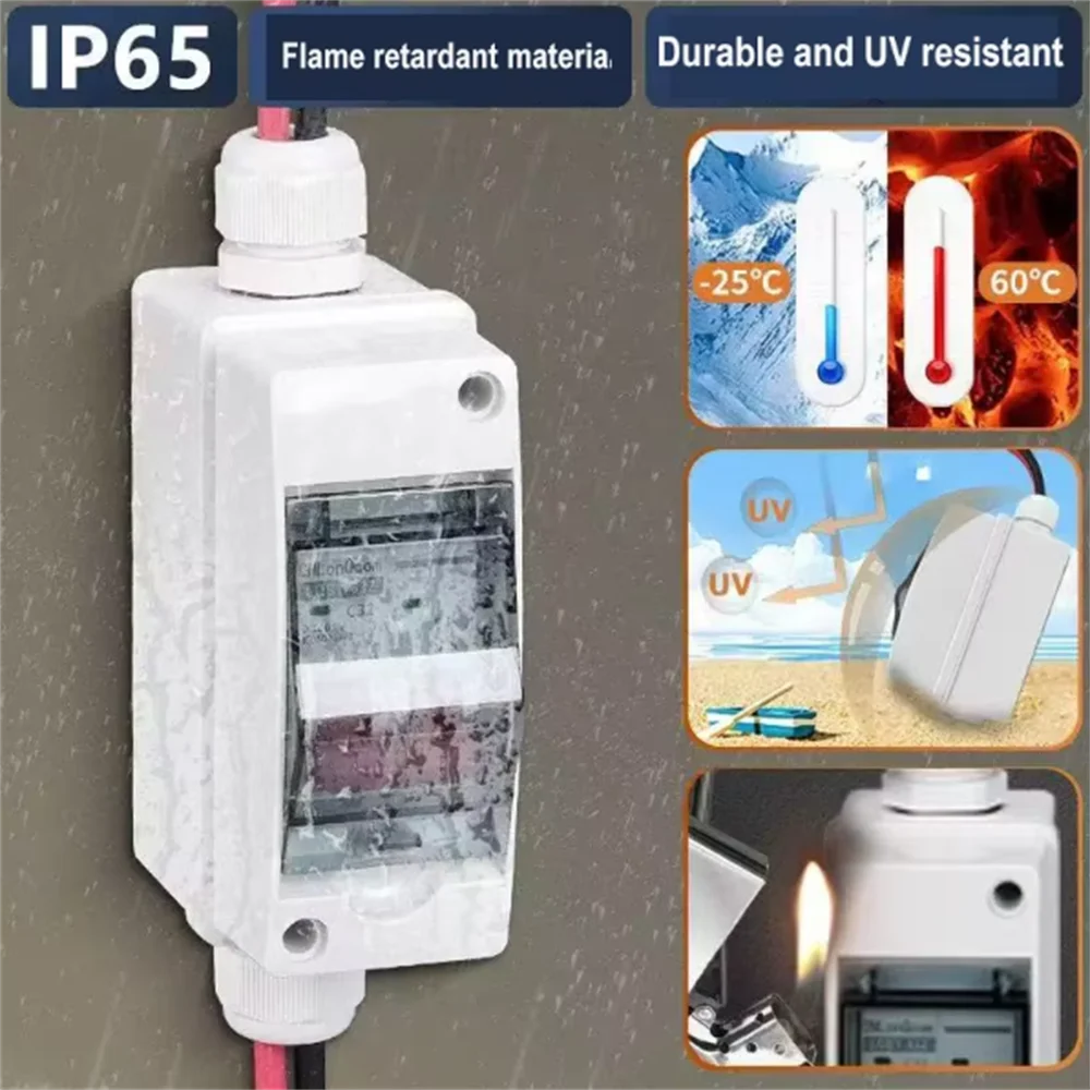Solar DC Isolator Switch 500V IP65 Waterproof with MC4 Connector for Solar Energy System Installation